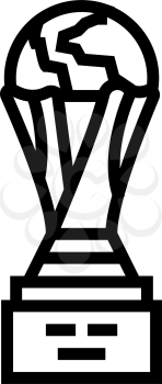 cup award soccer championship line icon vector. cup award soccer championship sign. isolated contour symbol black illustration