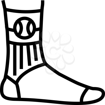 socks tennis player line icon vector. socks tennis player sign. isolated contour symbol black illustration