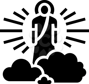 god christianity glyph icon vector. god christianity sign. isolated contour symbol black illustration