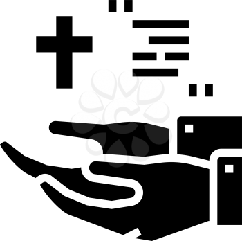 ordo christianity church glyph icon vector. ordo christianity church sign. isolated contour symbol black illustration