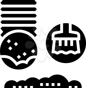 dryer vent cleaning glyph icon vector. dryer vent cleaning sign. isolated contour symbol black illustration