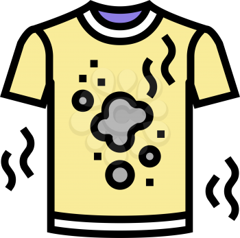 dirty smelling t-shirt color icon vector. dirty smelling t-shirt sign. isolated symbol illustration
