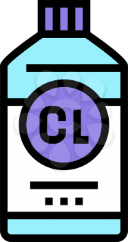 bleach chemical liquid color icon vector. bleach chemical liquid sign. isolated symbol illustration