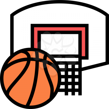 basketball team game color icon vector. basketball team game sign. isolated symbol illustration