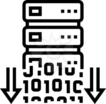 data security line icon vector. data security sign. isolated contour symbol black illustration
