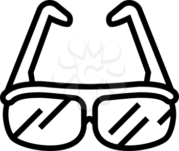 3d glasses line icon vector. 3d glasses sign. isolated contour symbol black illustration