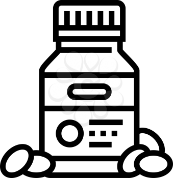 vitamins for sportsman line icon vector. vitamins for sportsman sign. isolated contour symbol black illustration