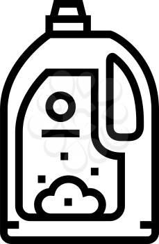 conditioner for wash textile clothing line icon vector. conditioner for wash textile clothing sign. isolated contour symbol black illustration