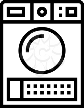dry electronic machine line icon vector. dry electronic machine sign. isolated contour symbol black illustration