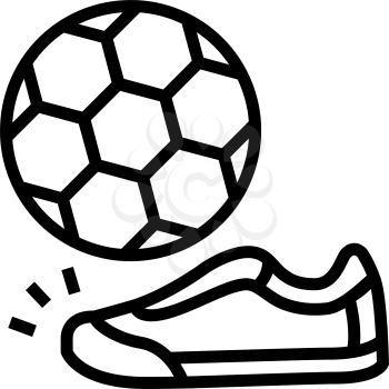 soccer football game line icon vector. soccer football game sign. isolated contour symbol black illustration