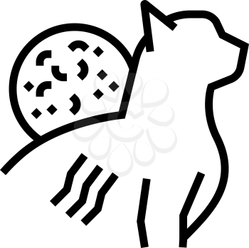 cat scratch disease line icon vector. cat scratch disease sign. isolated contour symbol black illustration