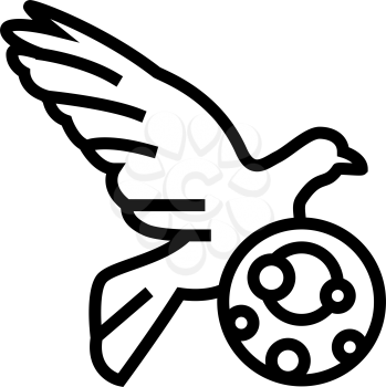 psittacosis bird line icon vector. psittacosis bird sign. isolated contour symbol black illustration