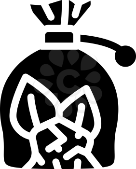 witches pouch glyph icon vector. witches pouch sign. isolated contour symbol black illustration