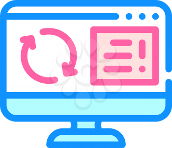update operating system color icon vector. update operating system sign. isolated symbol illustration
