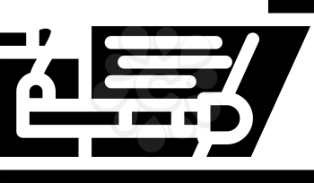 press for briquettes glyph icon vector. press for briquettes sign. isolated contour symbol black illustration