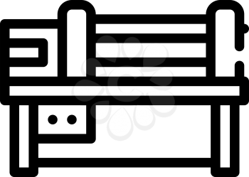 rolling machine line icon vector. rolling machine sign. isolated contour symbol black illustration