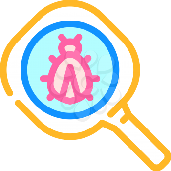 research animal on fleas color icon vector. research animal on fleas sign. isolated symbol illustration