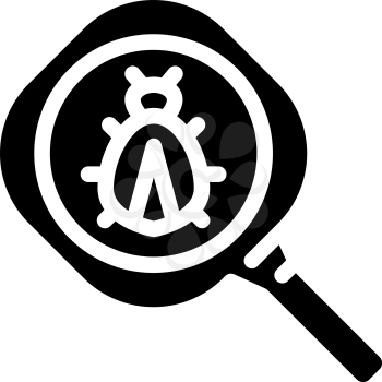 research animal on fleas glyph icon vector. research animal on fleas sign. isolated contour symbol black illustration