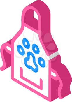apron groomer isometric icon vector. apron groomer sign. isolated symbol illustration
