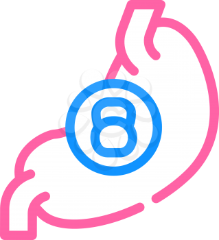 stomach dull or severe ache color icon vector. stomach dull or severe ache sign. isolated symbol illustration