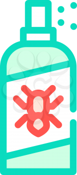 spray from ticks color icon vector. spray from ticks sign. isolated symbol illustration