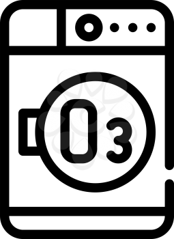 ozone laundry system machine line icon vector. ozone laundry system machine sign. isolated contour symbol black illustration