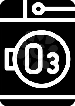 ozone laundry system machine glyph icon vector. ozone laundry system machine sign. isolated contour symbol black illustration