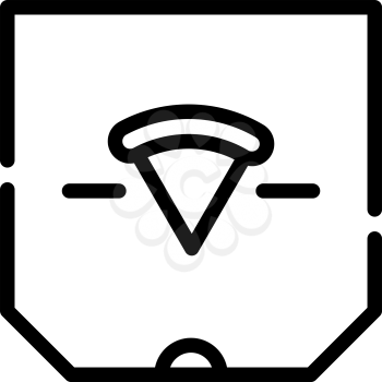 pizza box line icon vector. pizza box sign. isolated contour symbol black illustration