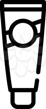 cream face foam tube line icon vector. cream face foam tube sign. isolated contour symbol black illustration
