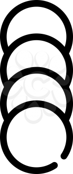 cotton pads line icon vector. cotton pads sign. isolated contour symbol black illustration