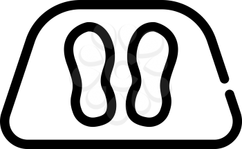 clean feet carpet line icon vector. clean feet carpet sign. isolated contour symbol black illustration
