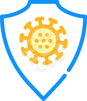 anti-virus protection shield color icon vector. anti-virus protection shield sign. isolated symbol illustration
