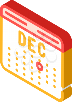 accounting revenue calendar isometric icon vector. accounting revenue calendar sign. isolated symbol illustration
