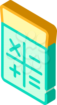 calculator gadget isometric icon vector. calculator gadget sign. isolated symbol illustration