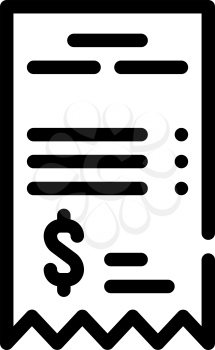 betting receipt line icon vector. betting receipt sign. isolated contour symbol black illustration