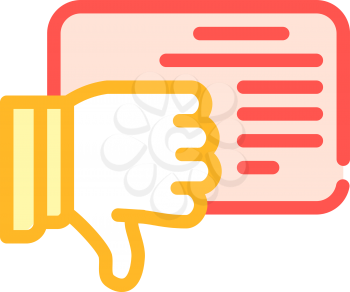 review with dislike color icon vector. review with dislike sign. isolated symbol illustration