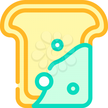 mold on bread color icon vector. mold on bread sign. isolated symbol illustration