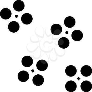 staphylococcus aureus glyph icon vector. staphylococcus aureus sign. isolated contour symbol black illustration