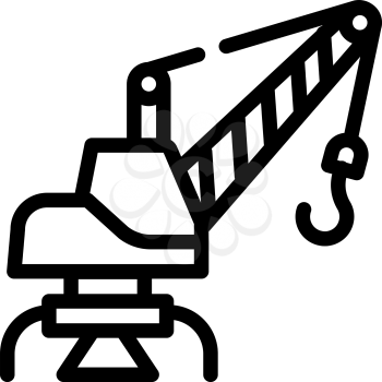 port crane line icon vector. port crane sign. isolated contour symbol black illustration
