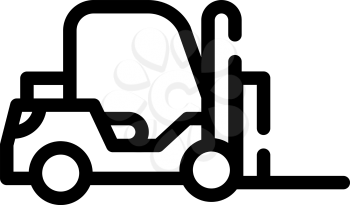 forklift car line icon vector. forklift car sign. isolated contour symbol black illustration