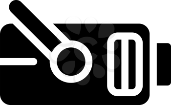 portable x-ray machine glyph icon vector. portable x-ray machine sign. isolated contour symbol black illustration