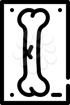 crack bone x-ray line icon vector. crack bone x-ray sign. isolated contour symbol black illustration