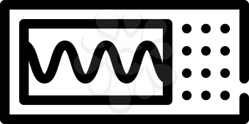 oscilloscope measuring equipment line icon vector. oscilloscope measuring equipment sign. isolated contour symbol black illustration