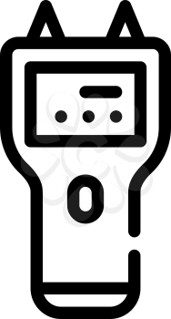 moisture meter for wood line icon vector. moisture meter for wood sign. isolated contour symbol black illustration