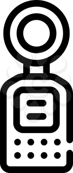 light meter measuring equipment line icon vector. light meter measuring equipment sign. isolated contour symbol black illustration