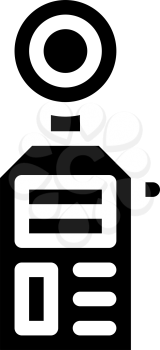 noise meter measuring device glyph icon vector. noise meter measuring device sign. isolated contour symbol black illustration