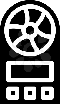 anemometer measuring equipment glyph icon vector. anemometer measuring equipment sign. isolated contour symbol black illustration