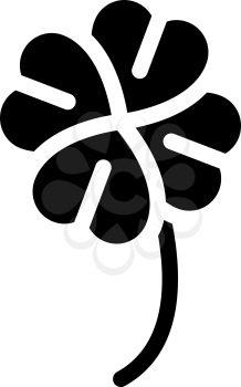 clover lucky glyph icon vector. clover lucky sign. isolated contour symbol black illustration