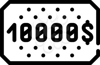 money winning card line icon vector. money winning card sign. isolated contour symbol black illustration