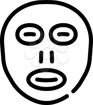 facial sunscreen mask line icon vector. facial sunscreen mask sign. isolated contour symbol black illustration
